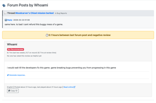 NORSE - Oath of Bloody - Steam Forum woes