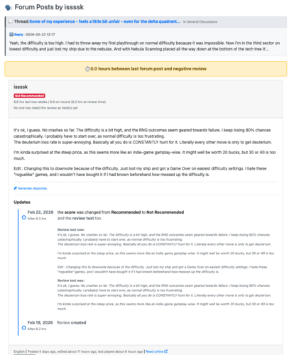 Star Trek: Voyager - Flipped review after Steam forum post