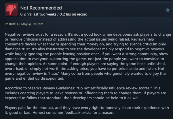 Outbound - Negative review calling out responses to reviews